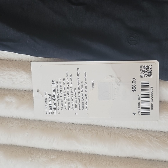NWT Lululemon Classic Fit Cotton Blend Tee - Picture 3 of 3